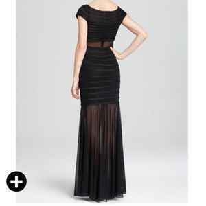 Black Aqua Ilusion Halter Gown